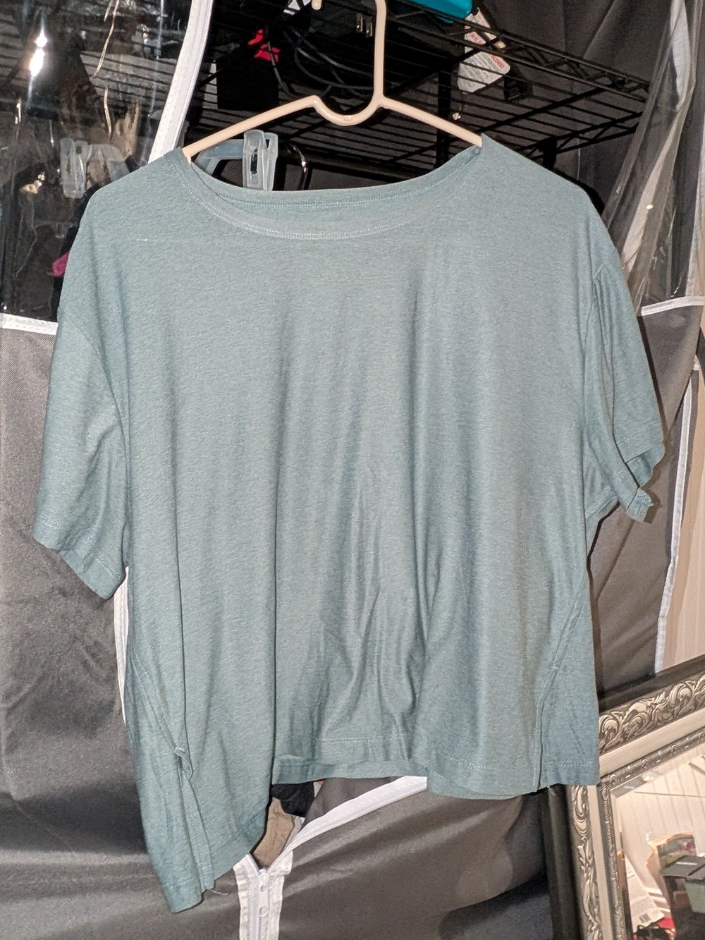 Relaxed Teal Short-Sleeve Women's Top